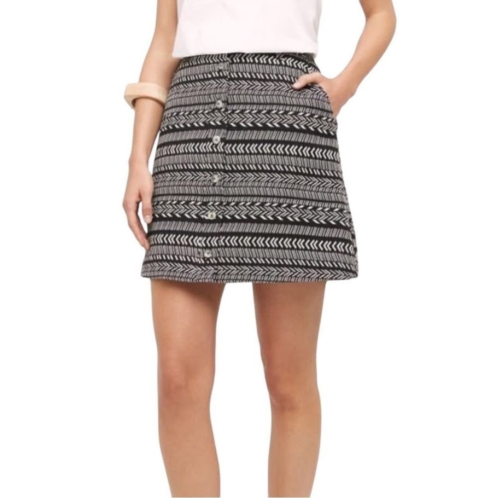 Maeve Anthropologie Tribal Patterned Fieldnotes A-Line Mini Skirt, Size 10